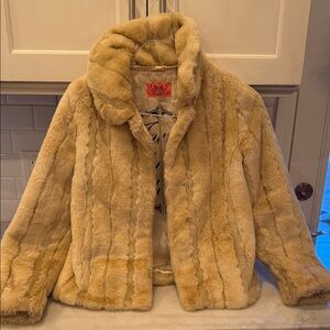 Vintage Juicy CoutureTan Faux Fur Jacket